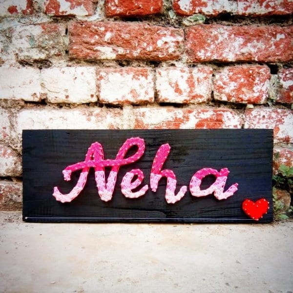 neha name string art