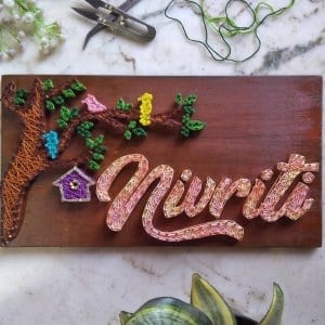 nivriti nameplate string art