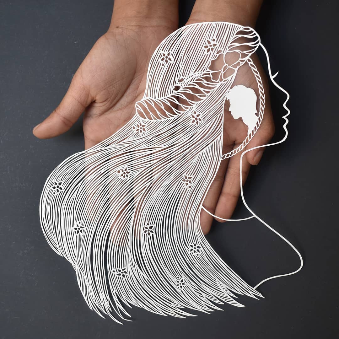 Paper Cutting Art by Swetha Stoned Santa