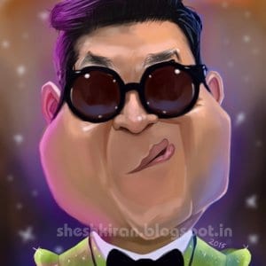 psy style digital caricature