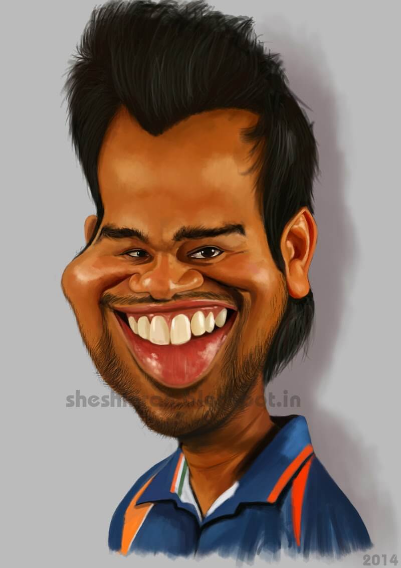 Rohit Sharma Caricature by Shesh Kiran - Stoned Santa Rohit Sharma Caricature by Shesh Kiran - Stoned Santa