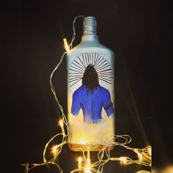 Shiva Themed Painted Bottle by Batliwali