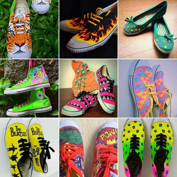 Shoe Painting Art by Nidhi Stoned Santa