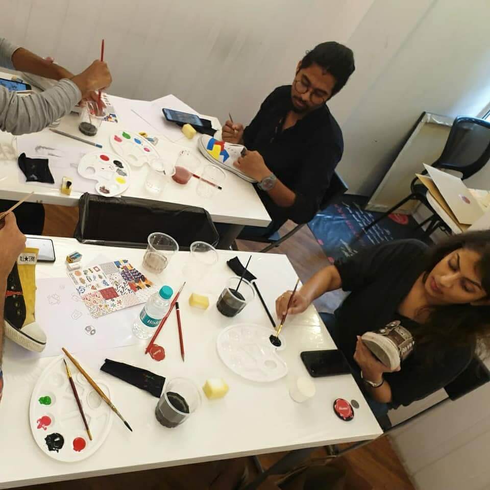 Shoe Painting Art by Nidhi Stoned Santa