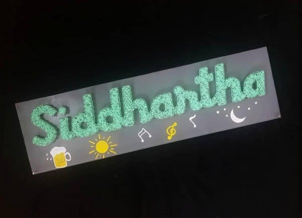 siddhartha nameplate string art