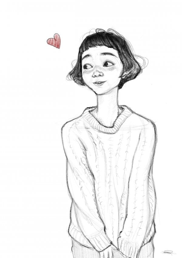 Teen Girl Caricature