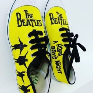 the beatles customized shoes