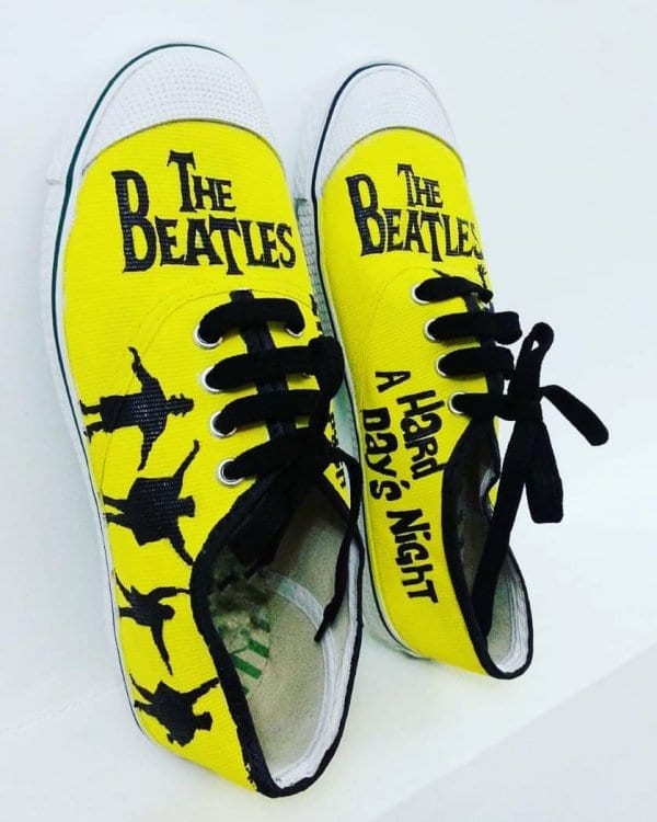 the beatles customized shoes