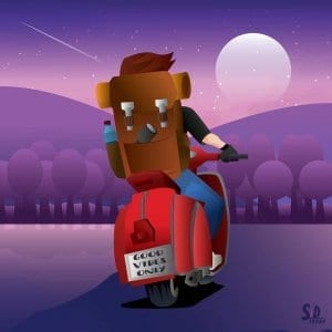 Wanderlust (Good Vibes Only) Caricature
