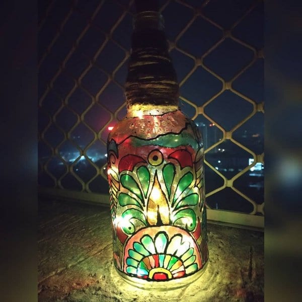 Pattern Themed Painted Bottle by Batliwali