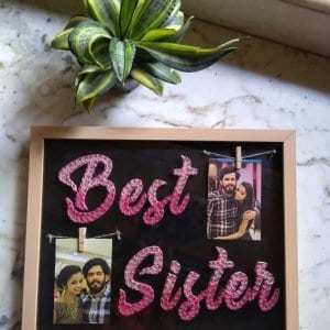 Best - sister - string art- stoned santa-Anjani - raksha bandhan gifts