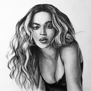 Beyonce Pencil Portrait