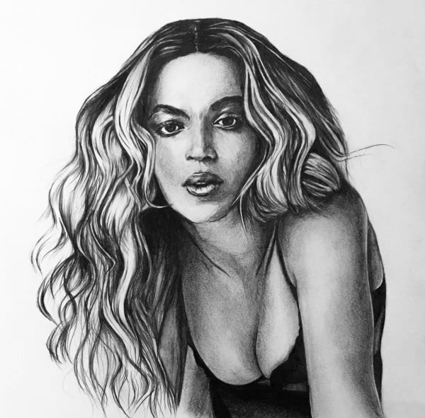 Beyonce Pencil Portrait