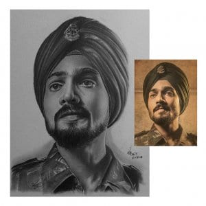 Bhuvan Bham Pencil Portrait Hyper Realistic Portrait-Siddhant