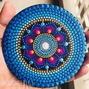 Bleed Blue Mandala Fridge Magnet