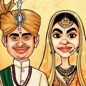 Couple Caricature-Chetan-Stoned-Santa-Digital-art