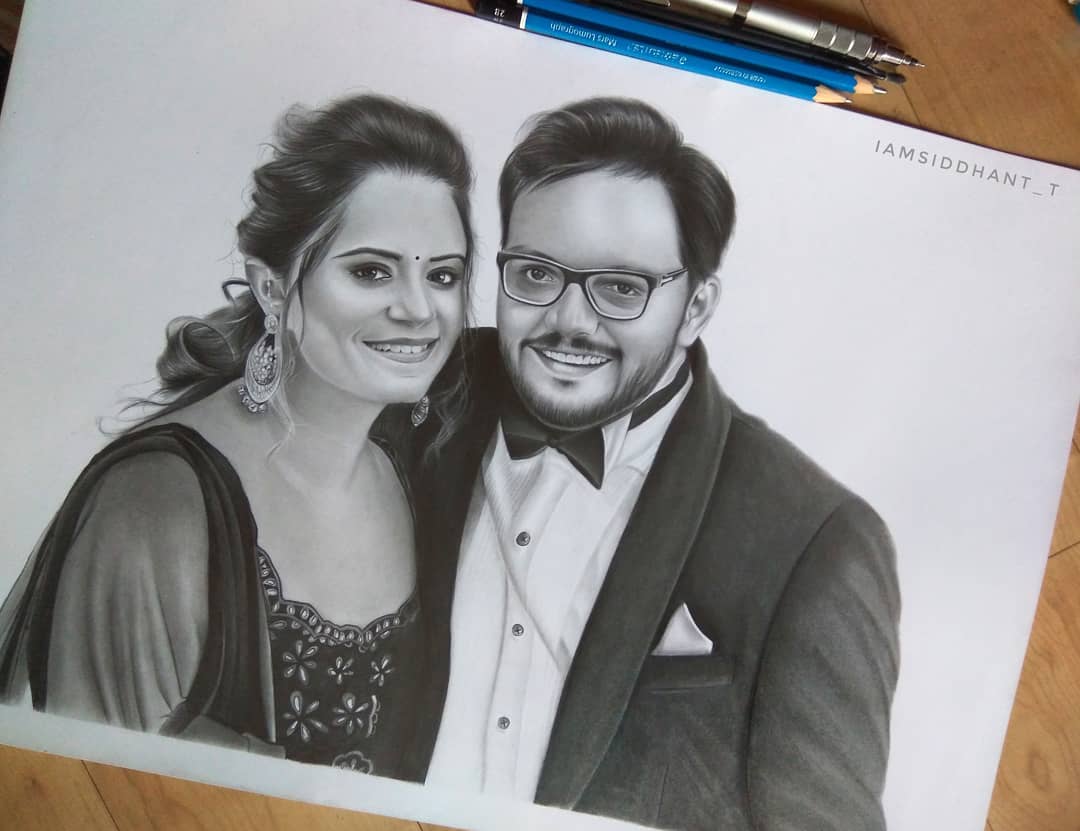 Couple Realistic Drawing  Drawing Skill