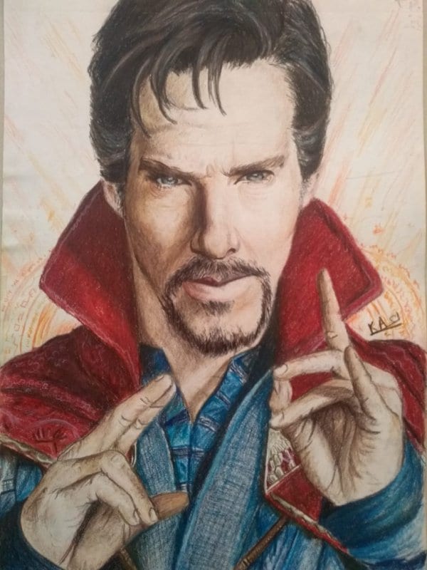 Doctor Strange-Kaustubh-Handmade Portrait- Stoned Santa