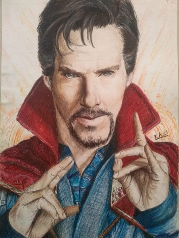 Doctor Strange-Kaustubh-Handmade Portrait- Stoned Santa