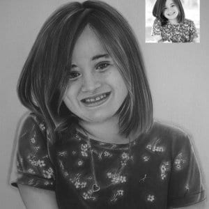 Girl Pencil Portrait Hyper Realistic Portrait-Siddhant