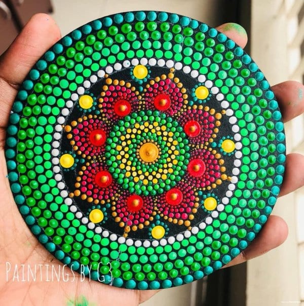 Go Green Mandala Fridge Magnet