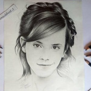 Hermione Hyper Realistic Pencil Portrait- Siddhant