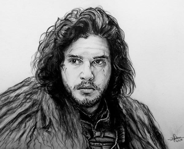 Jon Snow Pencil Portrait