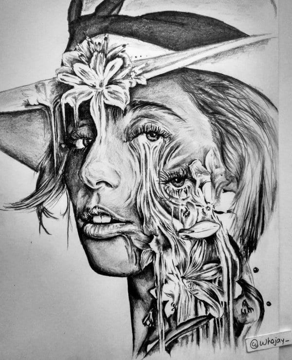 Lady Gaga Pencil Portrait