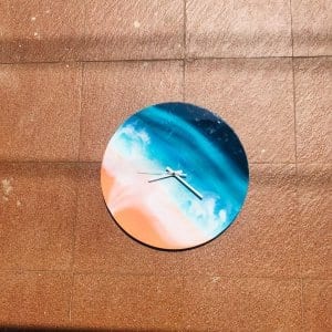 Resin Art Circular Clock