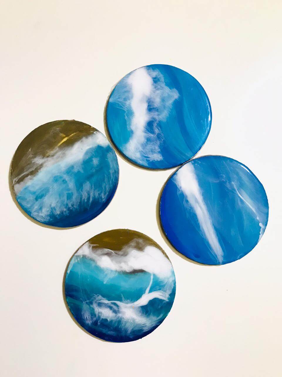 Resin Art Fridge (Set of 4) by Sanchitha Stoned Santa