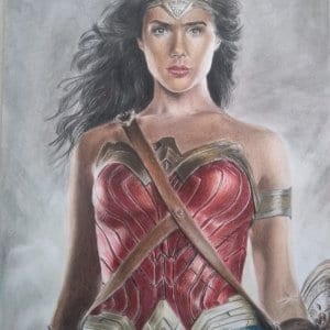 Wonder Woman-Kaustubh-Handmade Portrait- Stoned Santa