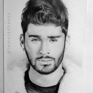 Zayn Malik Hyper Realistic Pencil Portrait- Siddhant