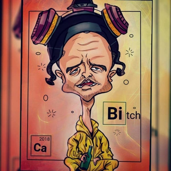 aaron-paul-breaking-bad-caricature-by-chetan