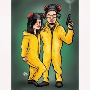 breaking-bad-themed-couple-caricature-by-chetan