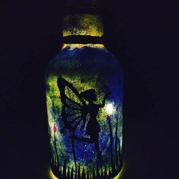 Fairy Themed Painted Bottle by Batliwali