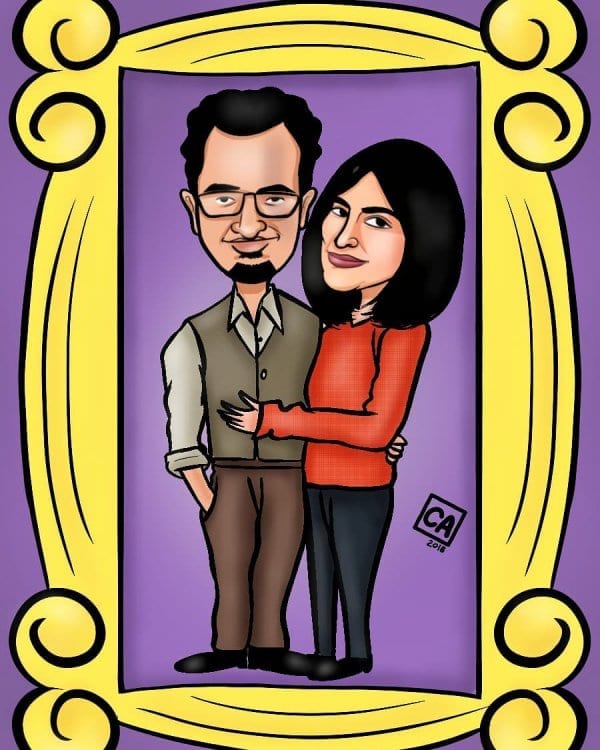friends-themed-couple-caricature-by-chetan