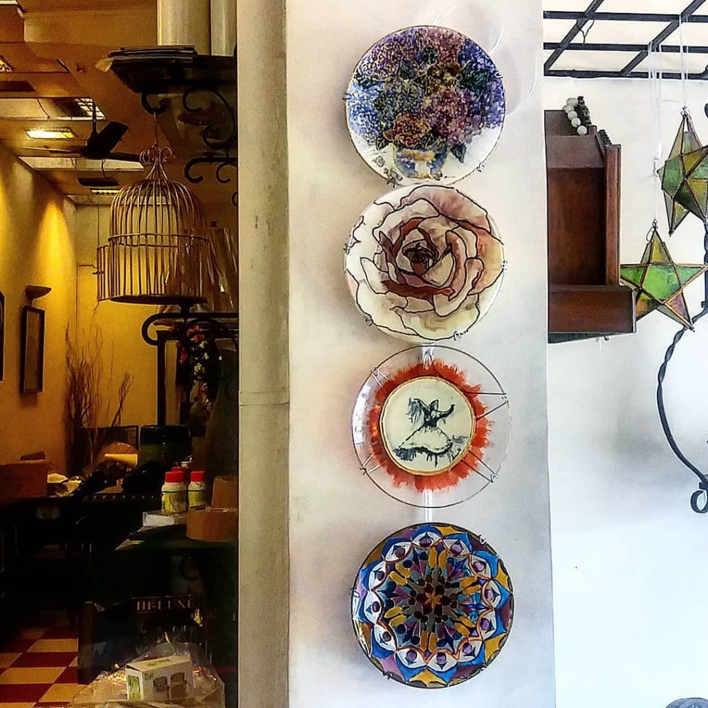 Customized Hand Painted Wall Plates- Stoned Santa