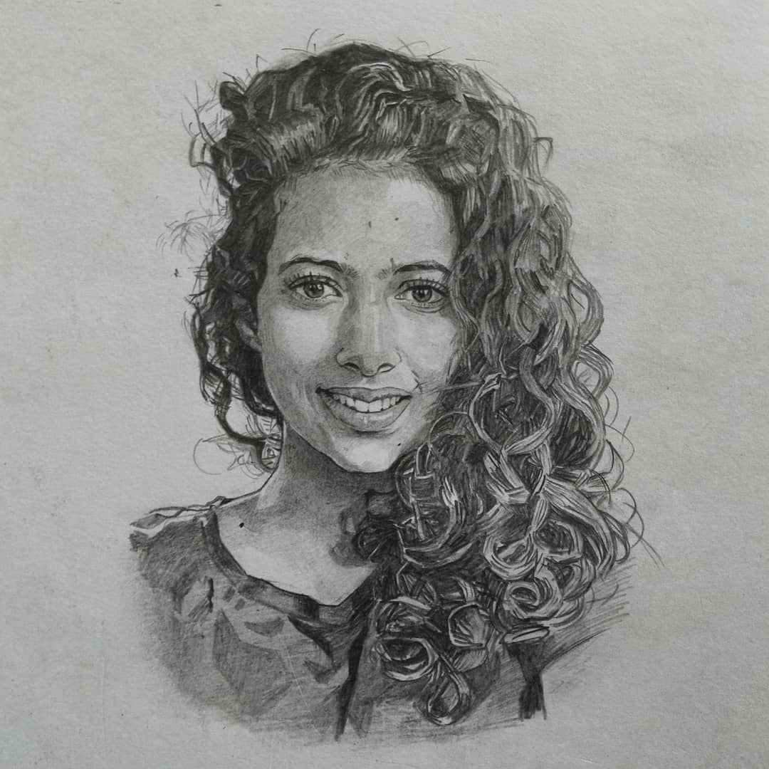 Portrait pencil sketch  rdrawing