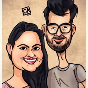 realistic-couple-caricature-by-chetan