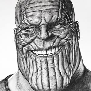 thanos pencil portrait