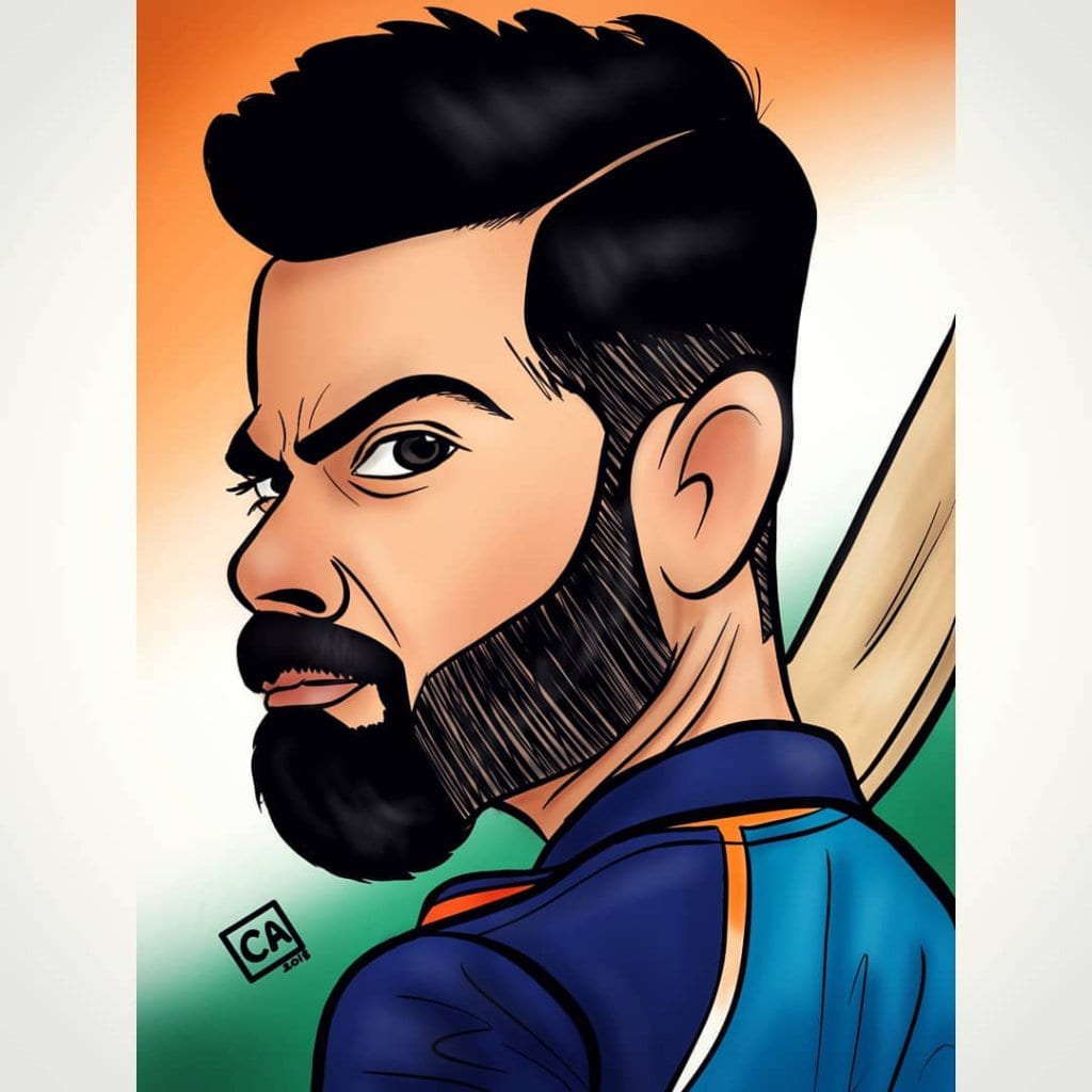 virat-kohli-Indian-cricketer-caricature-by-chetan