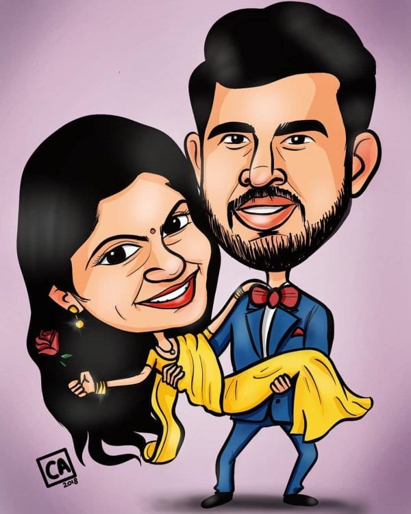 wedding-caricature-by-chetan