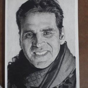 Akshay Kumar Hyper Realistic Pencil Portrait- Om Prakash