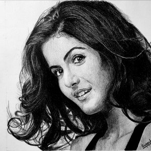 Katrina Kaif Hyper Realistic Pencil Portrait- Om Prakash
