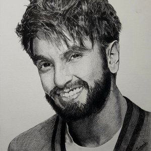 Ranvir Singh Hyper Realistic Pencil Portrait- Om Prakash