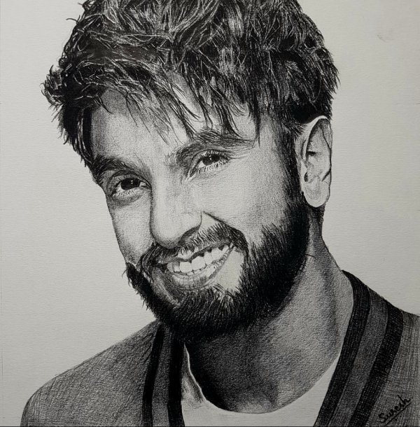 Ranvir Singh Hyper Realistic Pencil Portrait- Om Prakash