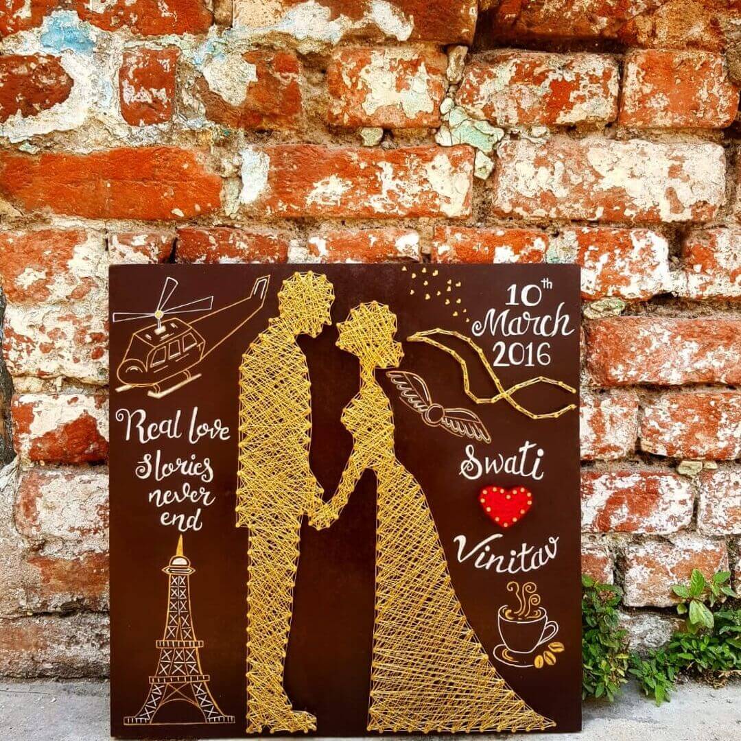 Golden String Art