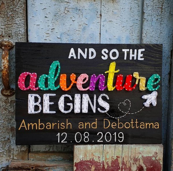 Adventure Begins String Art by Sonal Malhotra