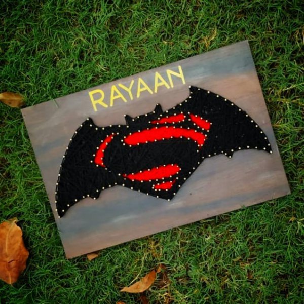 Superman vs Batman String Art by Sonal Malhotra