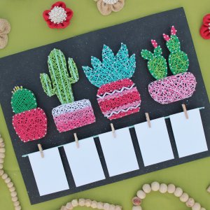 Succulents string art-Green Home Decor-Plants